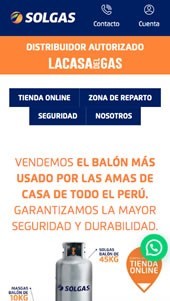 Diseño de Páginas Web La Casa del Gas Celular